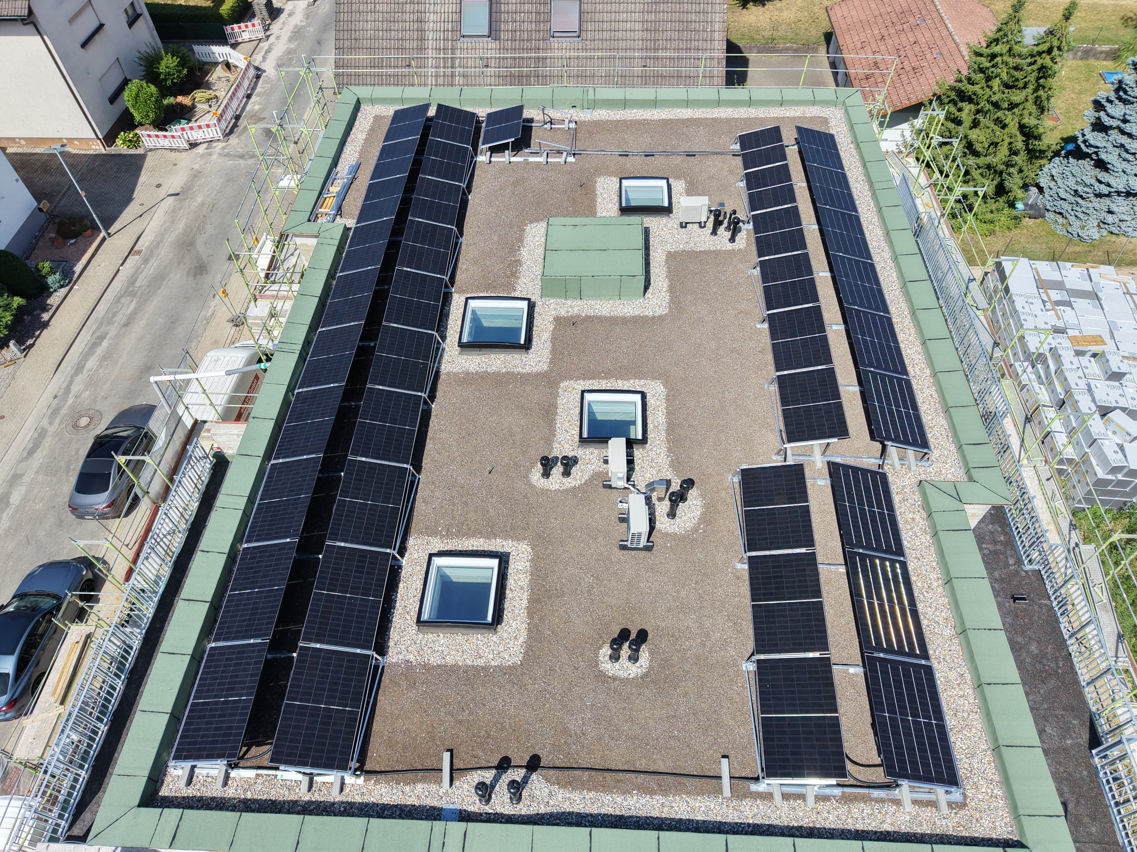 Photovoltaikanlage auf einem Flachdach